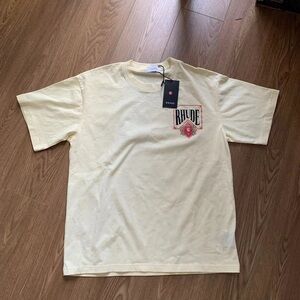 Rhude Floral Logo Bandana Print Cream T-Shirt